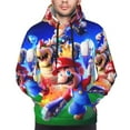 thumbnail image 5 of Lsque Mario Pattern Casual Men's Hoodie,Hooded Sweatshirt with Kangaroo Pocket,Pullover Hoodie-Medium, 5 of 8
