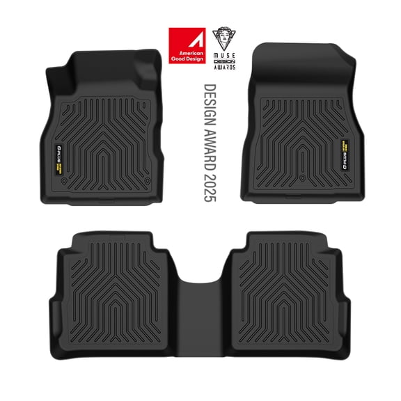 Floor Mats Cargo Liner fit for Nissan Kicks 2018 2019 2020 2021 2022 2023 2024 All Weather Custom Fit Full Cover Protection TPE Floor Cargo Liners 1st & 2nd Row,3PCS Black