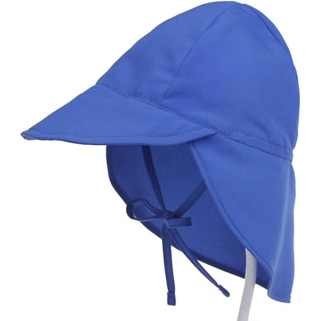 Sombrero de verano anti-UV para niñas, sombrero de playa para el sol, protección del cuello con cuerda de ajuste para bebés, niñas y niños