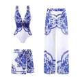 thumbnail image 1 of Women's Floral Print Square Neck Swimsuit Comfortable Stretchy Summer Beach Bathing Suit, 1 of 6