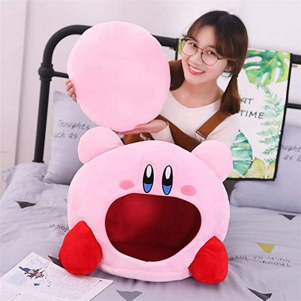 Kirby Cuddly Stuffed Animal Pillow Pet Pillow Office Nap Pillow Cover Office Nap Pillowcase Cute Charming Cartoon Big Mouth Plushies Plush Child