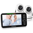 thumbnail image 1 of Monitor de Bebé con Video HelloBaby HB6351Plus-2 Pantalla IPS de 6" 2 Cámaras, 1 of 7