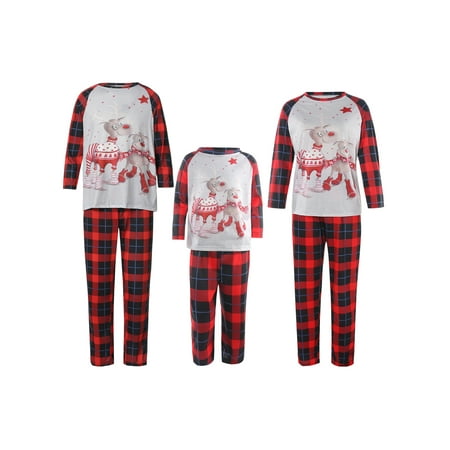 

Ma&Baby Family Matching Christmas Pajamas Sets Sleepwear Women Kids Nightwear Sleepsuit