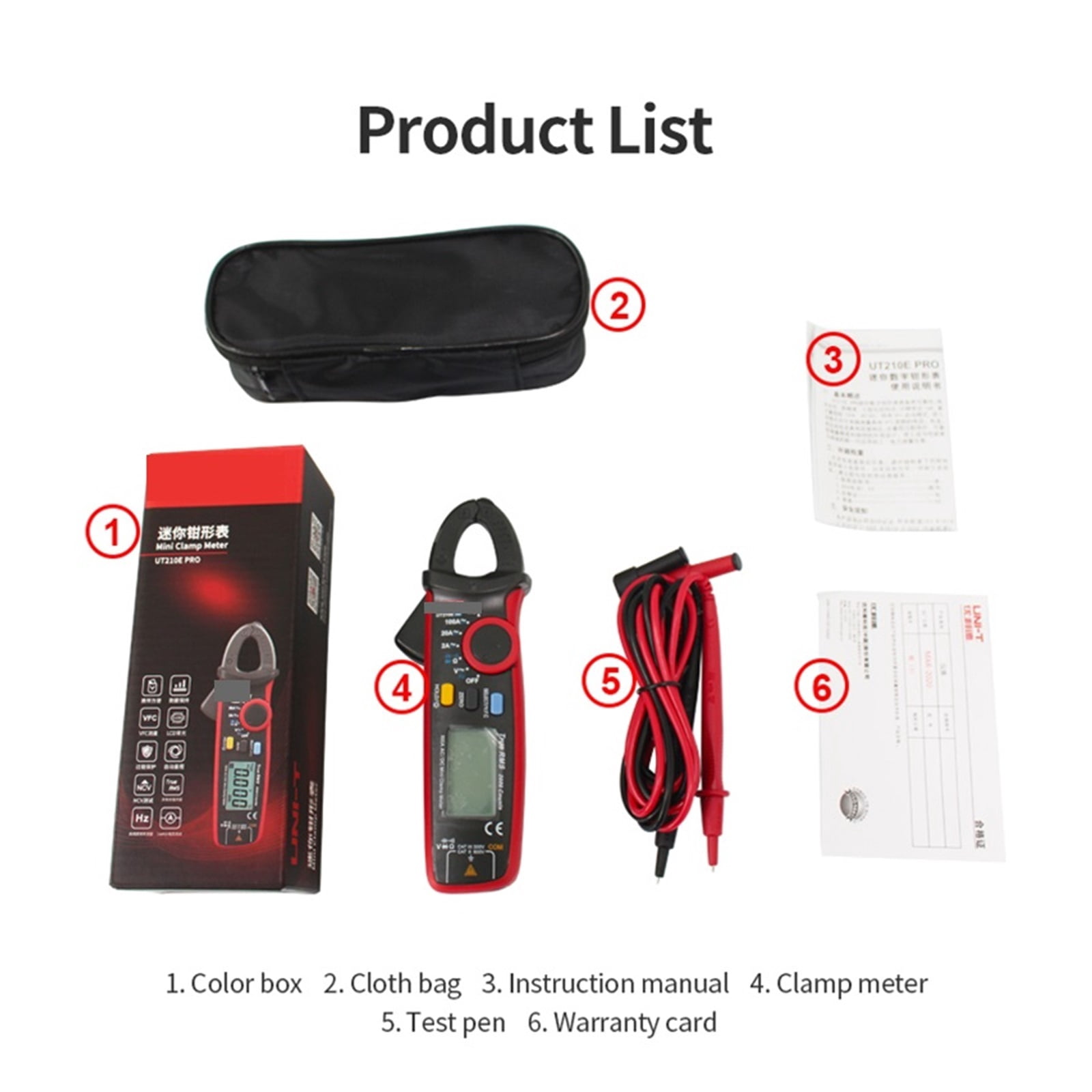Mini Digital AC DC Current Clamp Meter Voltage Voltmeter 100A Ammeter Pliers Electrical Frequency Tester