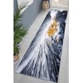 thumbnail image 3 of Modern Rug, Abstract Gold And White Flower Rugs, Contemporary Rug, Pattern Rug, Large Rug, Nursery Rug, Cute Rugs, Living Room Rug, 2'x3' - 60x90 cm, 3 of 7