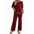 thumbnail image 2 of Pantalón de Punto de Corta, Color Vino Tinto, Talla M, 2 of 7