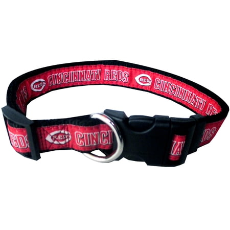 Pets First MLB Cincinnati Reds Dogs and Cats Collar - Heavy-Duty, Durable & Adjustable - Medium