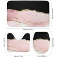 thumbnail image 3 of 4Pcs Elegant Pink & Gold Shower Curtain Sets, Bathroom Set Decor with Non-Slip Bath Mat, Toilet Lid Rug and Contour Mat, 72 x 72inch, 3 of 8