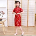 thumbnail image 1 of Vestido de princesa retro mejorado de verano cheongsam para niñas, vestido para niñas y bebés, 1 of 5