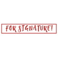 thumbnail image 1 of Printtoo For Signature Self Inking Rubber Stamp Pre-Inked Office Stamp- Home Office Business Stationery, Red- 42 x 9 mm, 1 of 7
