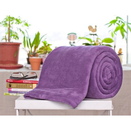 - Linen Avenue Bliss Twin Plum Micro Plush Blanket