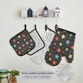 thumbnail image 5 of Colorful Stars 5 Pcs Kitchen Set Heat Resistant Oven Mitts and Non-Slip Pot Holders with Adjustable Cooking Apron, 5 of 6