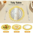 thumbnail image 5 of 24pcs Charger Plates, 13 Inch Disposable Dinner Plates, Round Plastic Table Setting Decor, Underplates for Dinner, Bulk Disposable Charger Plates for Wedding Party Christmas Event (Golden), 5 of 8