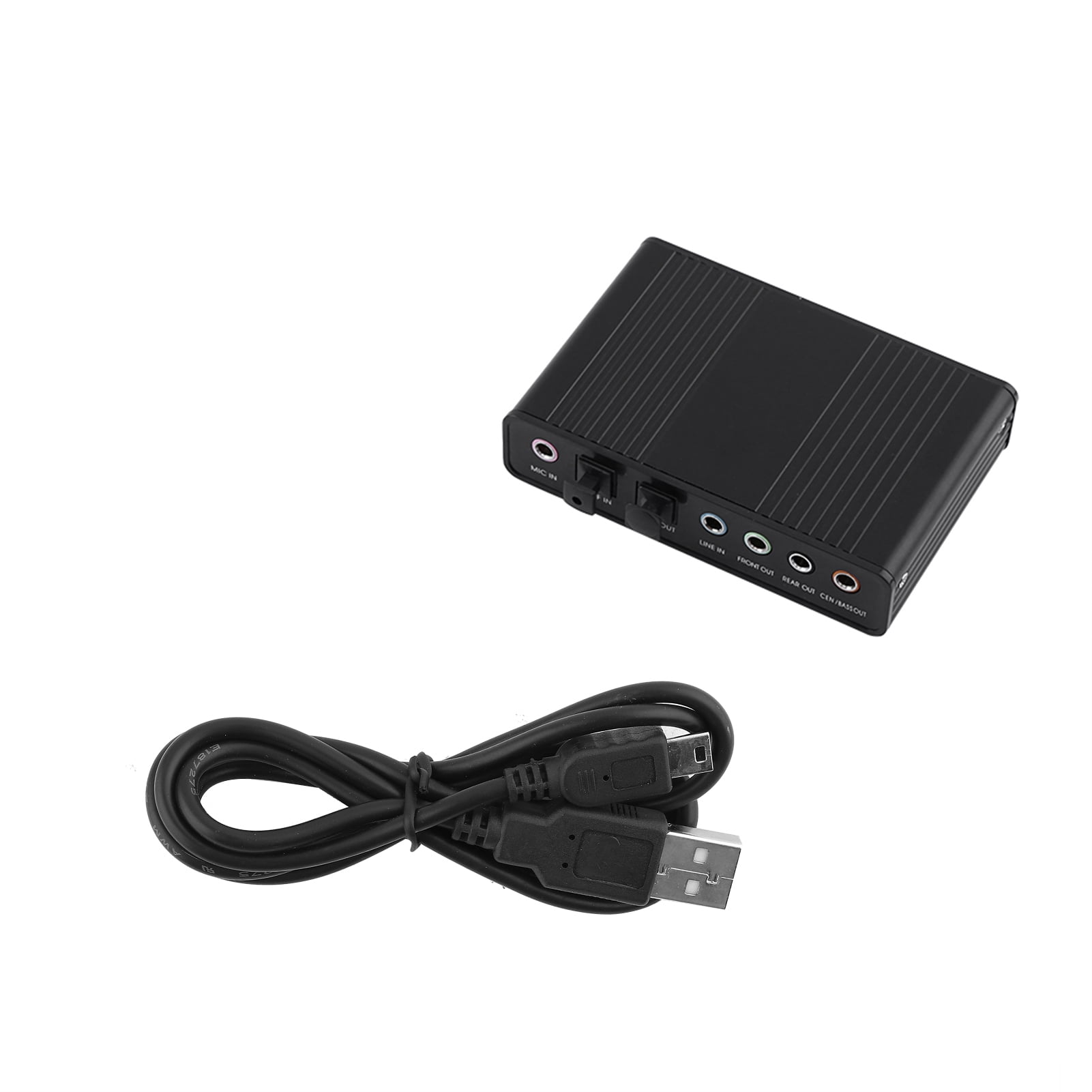 YOUTHINK Usb Card, Audio Sound Card, USB External Digital USB Audio Sound Card 6 Channel Black Computers Laptops For PC Desktop -