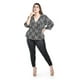 thumbnail image 4 of Blusa cruzado con cinto Roman Fashion /Tallas Extras, 1684 (Negro) negro 42, 4 of 5