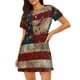thumbnail image 1 of Easygdp American Flag1 Camisón de manga corta para mujer, informal, estampado, 1 of 6