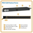 thumbnail image 5 of Tripp Lite Basic PDU, 20A, 13 Outlets (5-15/20R), 120 V, 5-20P Input, 15 ft. Cord, 1U Rack-Mount Power (PDU1220), 5 of 5