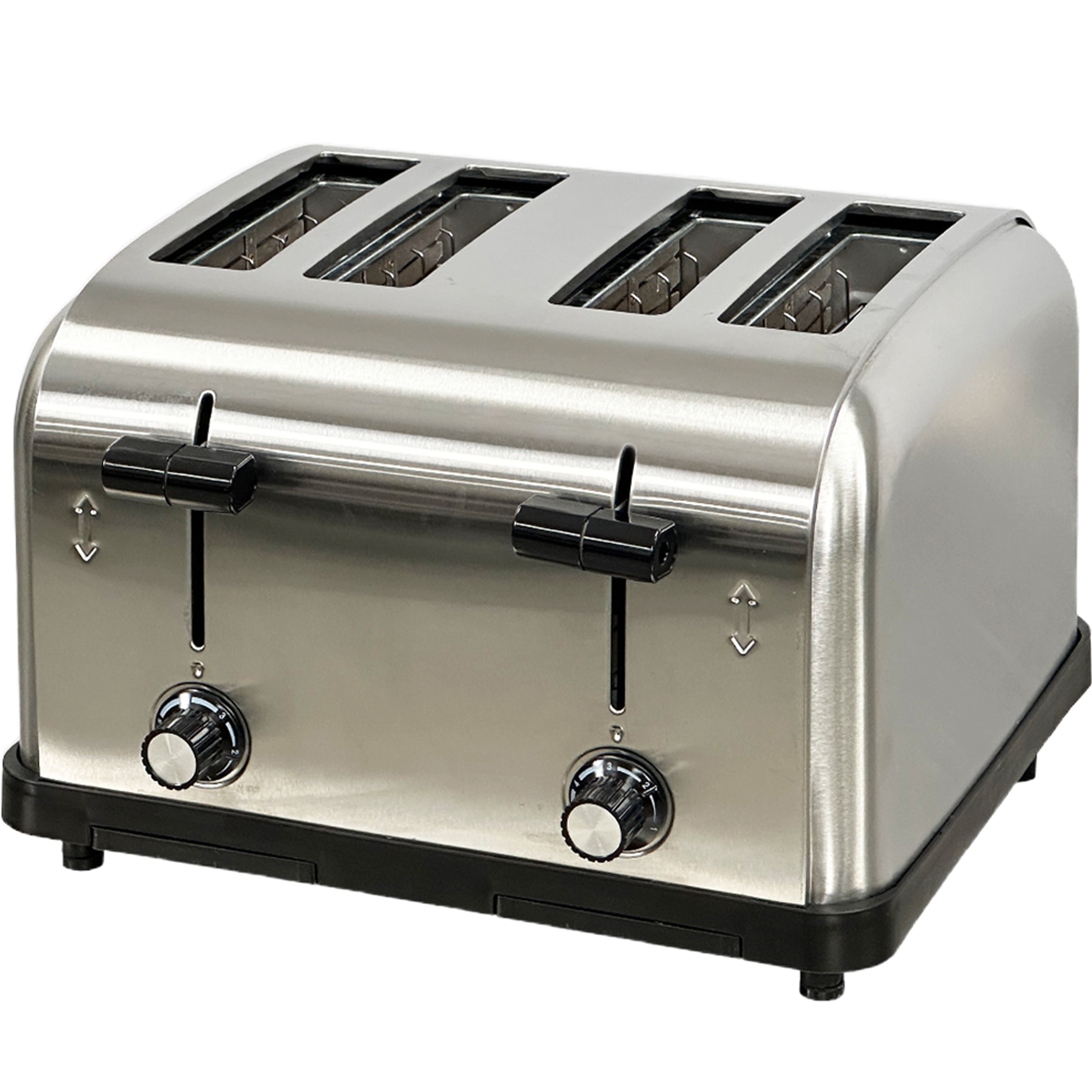 Commercial Manual 4-Slice Toaster, Stainless Steel 120V Electric Toaster, NSF