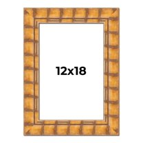 12x18 Frame Beige Real Wood Picture Frame Width 3 inches | Interior Frame Depth 0.5 inches |