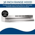 thumbnail image 3 of Broan-NuTone 36” Ductless Range Hood Insert, 75W Incandescent Light, 3000K, 3 of 7