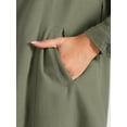 thumbnail image 5 of DARING DIVA Trench Jean Notched Lapel Long Sleeve Denim Jacket S Army Green, 5 of 6