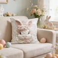 thumbnail image 6 of Plush Animal Decorative Throw Pillow, Soft Short Plush Cushion with Cute Kitten & Bunny Designs for Sofa, Bed, Nursery, and Home Decor, 6 of 7