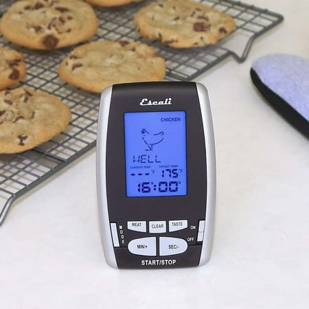 Escali - Wireless Remote Thermometer & Timer - Black
