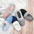 thumbnail image 5 of HOMEHOT Womens Fuzzy Slippers Plush Lined Memory Foam Slippers Chenille Scuff Slippers for Women Slip on House Shoes Adult Black Size 9 Female, 5 of 6