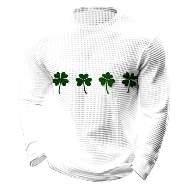 Camisetas de Manga Larga de Verano para Mujeres Ligeras St Patricks Cuello Redondo Suelto Casual Blusa Suave