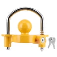 thumbnail image 1 of Universal Trailer Lock Hitch Coupler Anti Theft Locking Adjustable Height with 2 Keys, 1 of 9