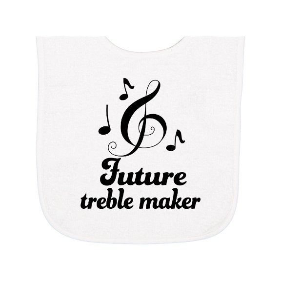 Inktastic Future Treble Maker Funny Music Baby Terry Cloth Bib