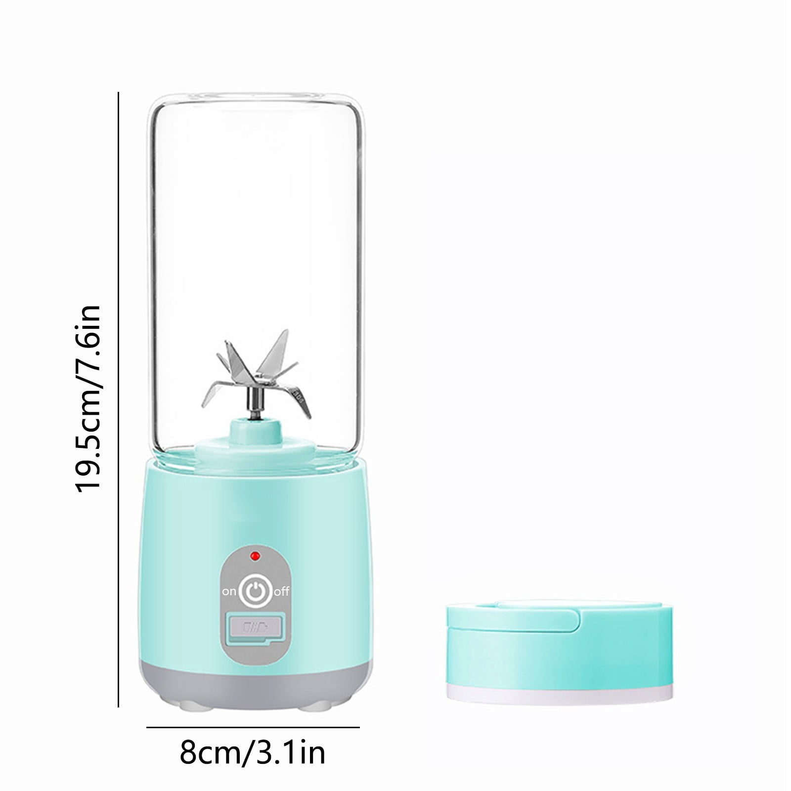 Lunxisen 3 pcs Portable Blender Personal Electric USB, Portable juicer Shakes and Smoothies Blender，Small Blender