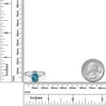 thumbnail image 6 of Gem Stone King 14K White Gold London Blue Topaz and White Lab Grown Diamond Engagement Ring for Women | 2.45 Cttw | Oval 9X7MM | Gemstone November Birthstone | Size 5, 6 of 6