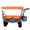 Orange + Steel+3, variant on YANGXUN All-Terrain Folding Utility Cart with Detachable Sun Cover for Outdoor Activities