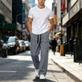 thumbnail image 2 of cllios Cargo Pants for Men Loose Fit Straight Leg Trousers Quick Dry Lightweight Casual Work Pants with Flap Pockets m-4xl, 2 of 10