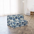 thumbnail image 4 of Flowers Foldable Mattress, Blossoming Graphic Pattern, 74.8" x 35.4", Slate Blue Beige, by Ambesonne, 4 of 6