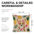 thumbnail image 2 of dog pineapple flower linen toss pillowcase decoration pillowcase gifting preferred 18x18 inch cushion cover sofa pillowcase sofa bedroom living room car, 2 of 8