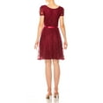 thumbnail image 3 of Women's Lace Short Sleeve A-Line Party Midi Dress, 3 of 6