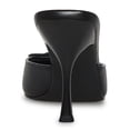 thumbnail image 2 of FSJ Women Pointed Closed Toe Slip on Mules Strappy Bowknot Spool High Heels Dressy Daily Wear Backless Shoes Size 9.5 Black, 2 of 5