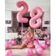 thumbnail image 5 of Globos de Números Enyeopd de 40 Pulgadas en Rosa para Decoración de Fiesta, 5 of 6