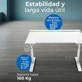 thumbnail image 3 of Escritorio ACTECK ERGO DESK PRO ED757 Ergonimico Hasta 100kg 3 Ajustes de altura Iluminación RGB + Porta Vaso Blanco AC-941440, 3 of 6
