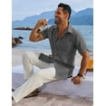 thumbnail image 5 of COOFANDY Mens Short Sleeve Button Down Shirts Summer Family Beach Outfits, 5 of 7