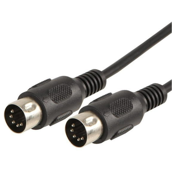 ELECTROVISION - 5 Pin 180 Degree Midi DIN Plug to Plug Lead, 3m