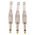 thumbnail image 2 of 8 Unids DIY 6.5mm 1/4 Pulgadas Conector Mono Conector de Adaptador de Audio, Tono + ángulo TS Mono Audio Metal Conector Mach Macarena Conector de enchufe de micrófono, 2 of 8