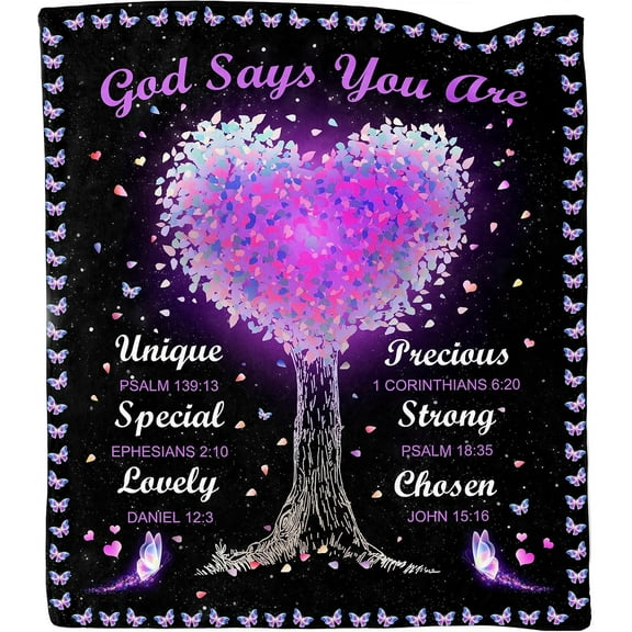 MMYGU Christian Blanket Gifts for Women Religious Gifts for Women Bible Verse Blanket Inspirational Spiritual Gifts for Women Birthday Gifts for Christian Women Faith Throw Blanket 30x40in