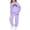 Purple, variant on Girls Long Sleeve Hoodie Sweatshirt With Letter Print Casual Wear Outdoor Activities Winter Girls Casual Outfit Sets