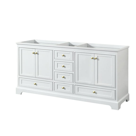 Wyndham Collection Wcs202072dcxsxxmxx Deborah 71" Double Free Standing Wood Vanity Cabinet