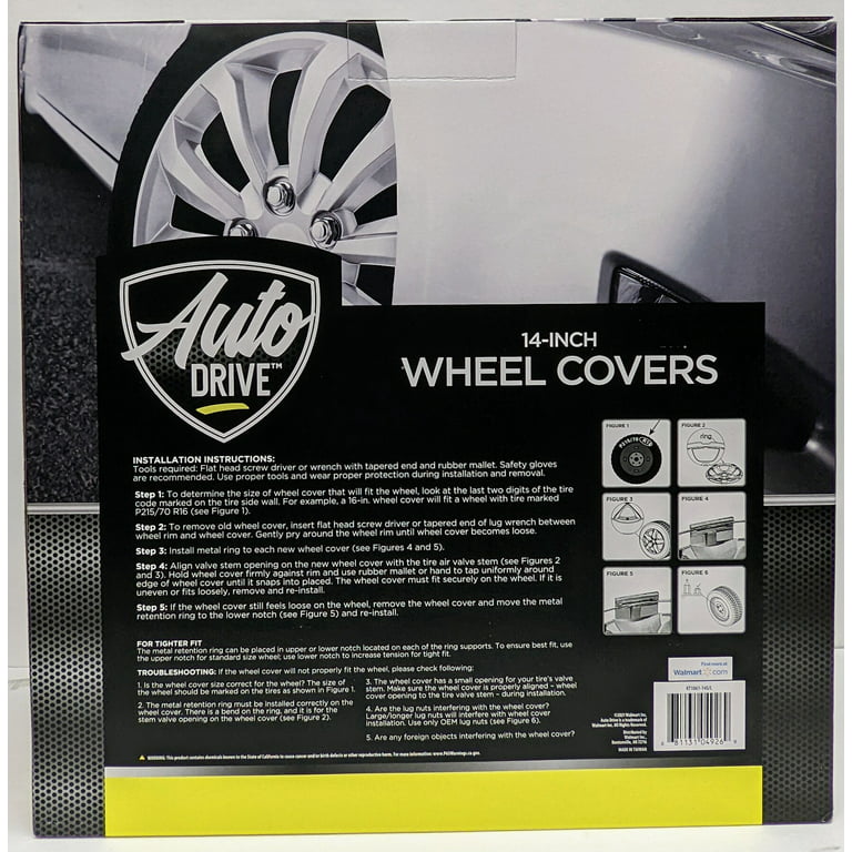 Auto Drive 14 Inches Wheel Cover (4 Pack)