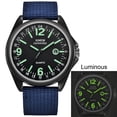 thumbnail image 2 of NovaStitch Men‘s Canvas Strap Watch with Luminous Dial Markers, Casual Analog Wristwatch for Daily Wear, Outdoor Sport Wrist Watch for Men - Blue, 2 of 8