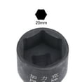thumbnail image 3 of Unique Bargains 3/8' Drive by 20mm 6-Point Impact Shallow Socket, CR-MO Standard Metric Sizes, 3 of 5